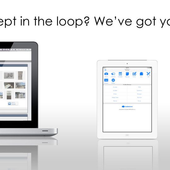 Laptop, tablet, and phone with app screens